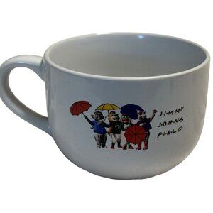 Jimmy Johns Field 16 oz. White Ceramic Coffee Tea Collectible Mug 3.5" Tall